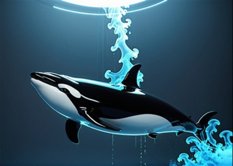 Blå Oceanisk Elegance - Oplev skønheden i havet med denne digitale illustration af en majestætisk sværdfisk, der svømmer blandt lysende blå bølger. Et perfekt kunstværk til at bringe havets magi ind i dit hjem.