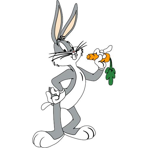 Klassisk tegneseriekanin med gulerod