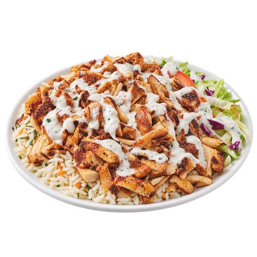 Krydret kylling med ris og salat